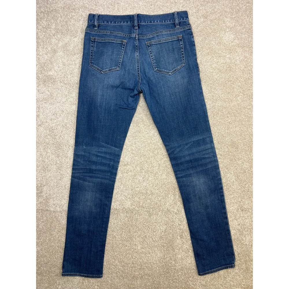 J Crew Driggs Slim Fit Jeans Mens 29x32‎ Blue Denim Distressed Pockets